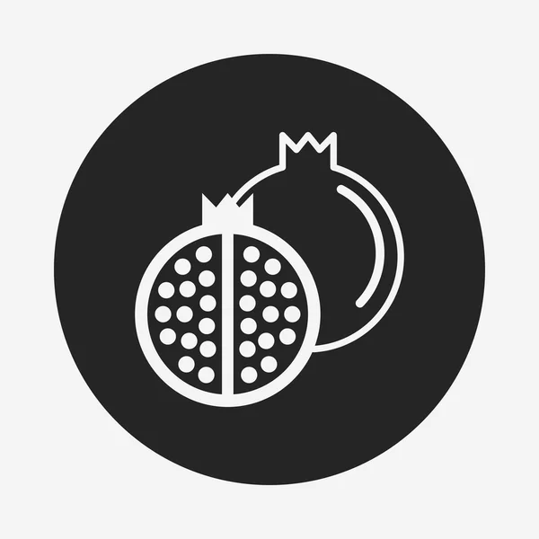 Fruits pomegranate icon — Stock Vector