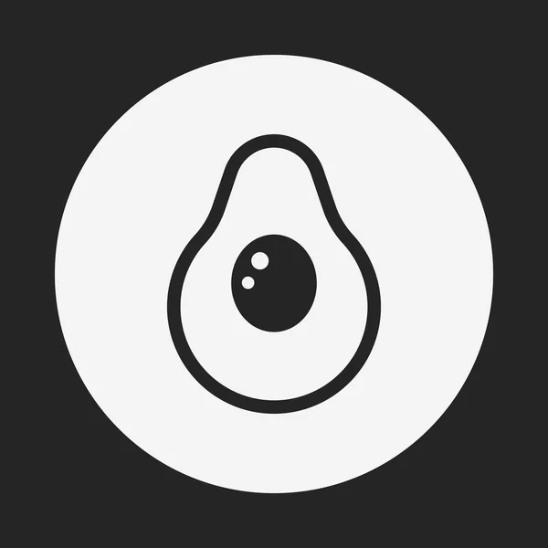 Vruchten avocado pictogram — Stockvector