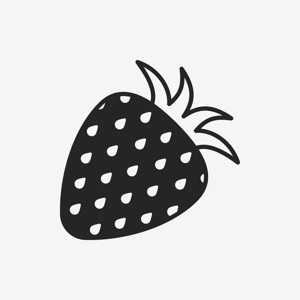 Frutas fresa icono — Vector de stock