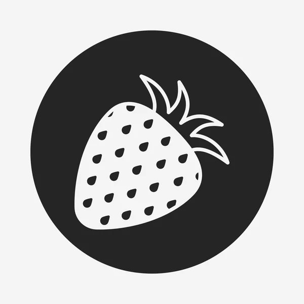 Frukter som jordgubbar ikonen — Stock vektor