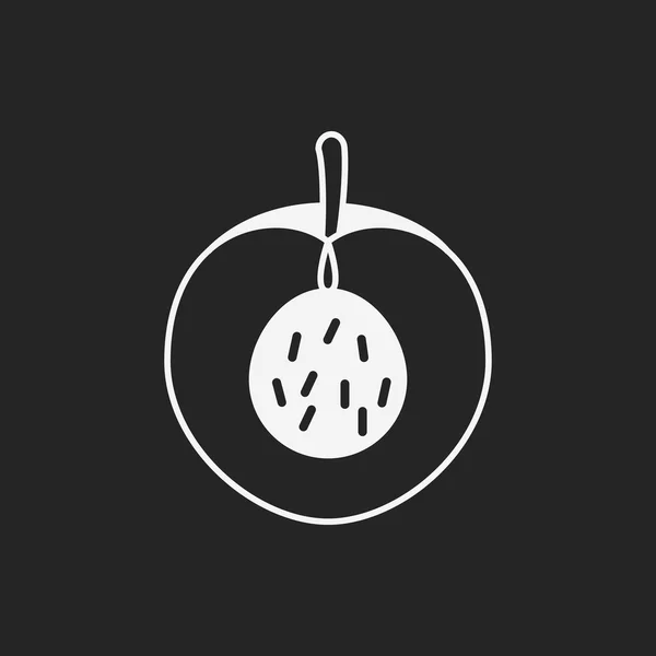 Frutas ciruela icono — Archivo Imágenes Vectoriales
