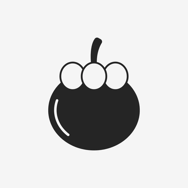 Vruchten mangosteen pictogram — Stockvector