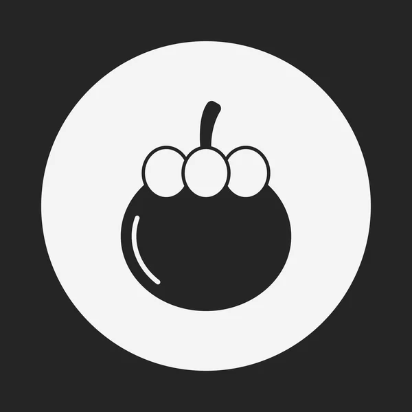 Vruchten mangosteen pictogram — Stockvector