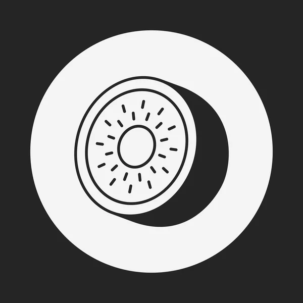 Gyümölcsök kiwi ikon — Stock Vector