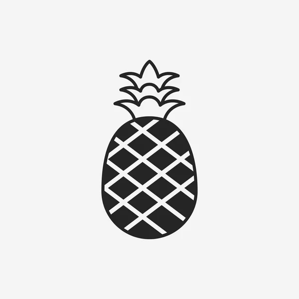 Frukter ananas ikonen — Stock vektor