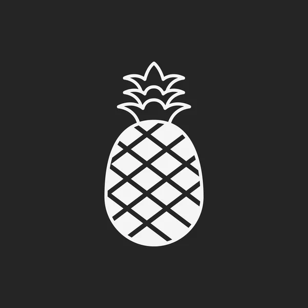 Frukter ananas ikonen — Stock vektor