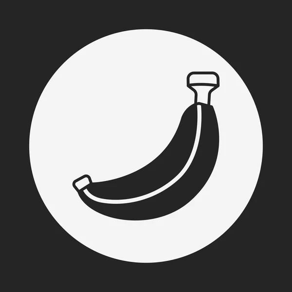Fruits banana icon — Stock Vector