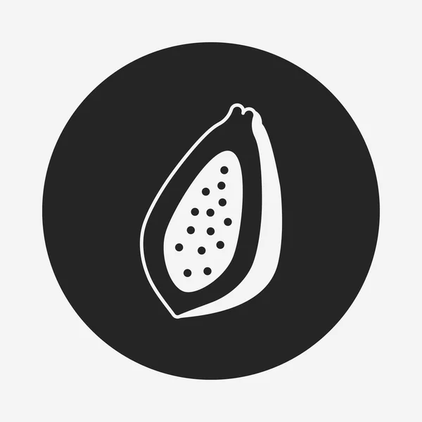 Fruits papaye icône — Image vectorielle