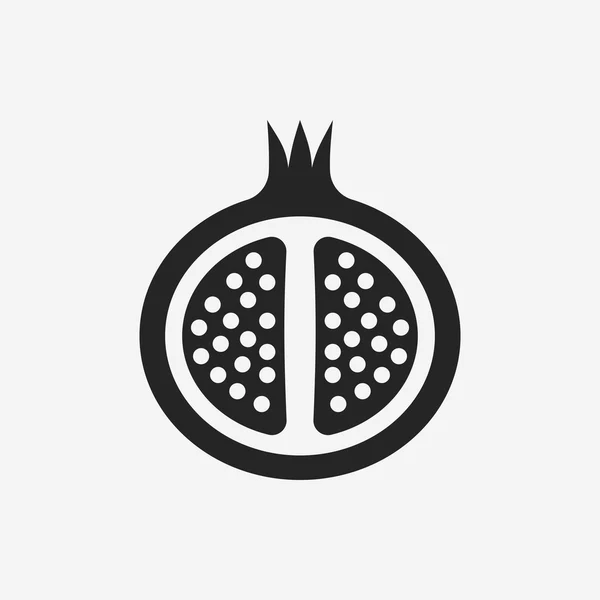 Frukter granatäpple ikonen — Stock vektor