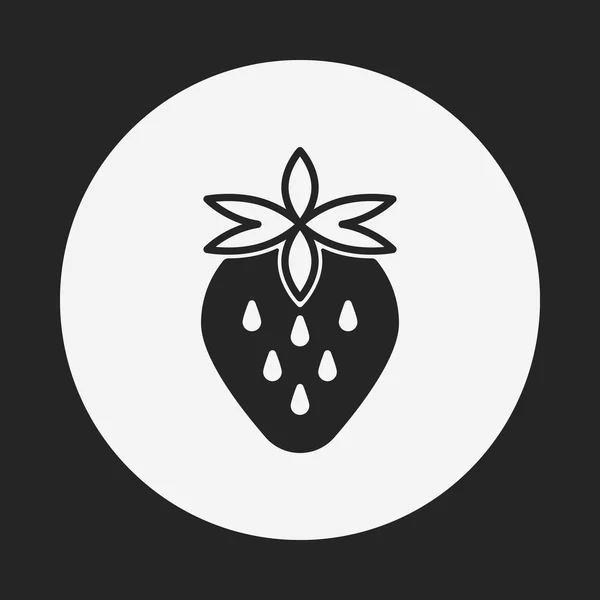 Fruits fraise icône — Image vectorielle