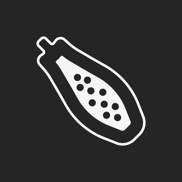 Fruits papaya icon — Stock Vector