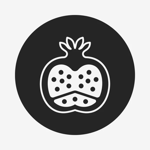 Gyümölcsök gránátalma ikon — Stock Vector