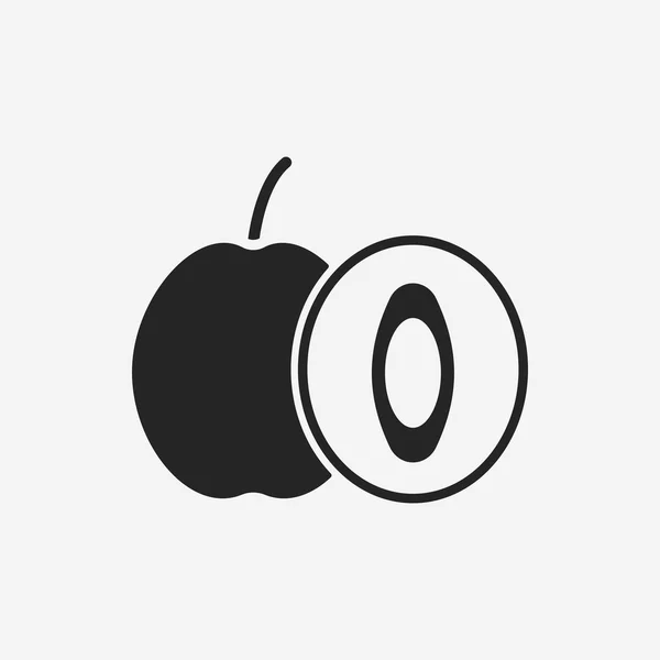 Vruchten plum pictogram — Stockvector