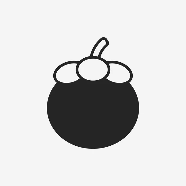 Vruchten mangosteen pictogram — Stockvector