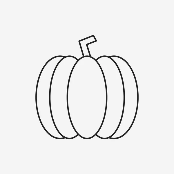 Fruits pumpkin line icon — Stock Vector