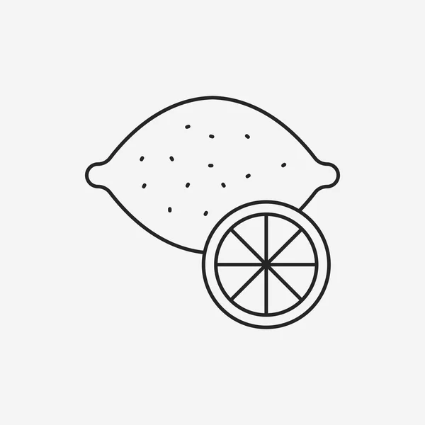 水果柠檬线图标 — 图库矢量图片
