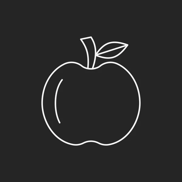 Meyve elma satırı simgesi — Stok Vektör