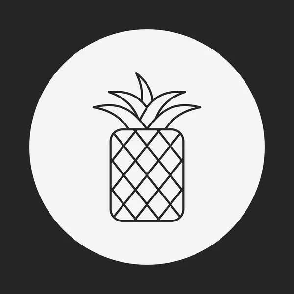 Frukter ananas ikon — Stock vektor