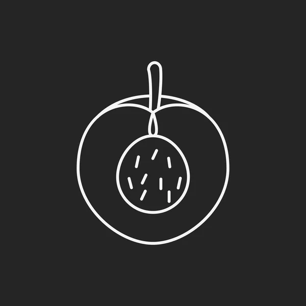 Frutas melocotón línea icono — Archivo Imágenes Vectoriales