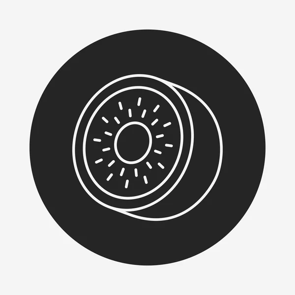 Gyümölcsök kiwi ikon — Stock Vector