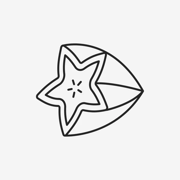 Star vruchten lijn pictogram — Stockvector