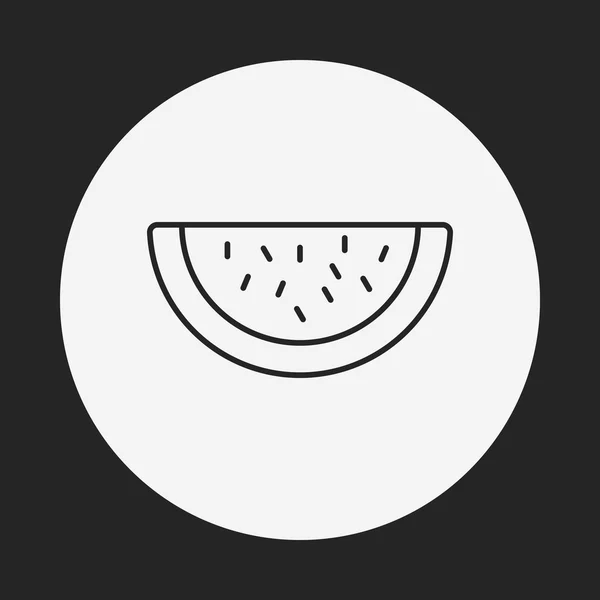 水果西瓜线图标 — 图库矢量图片