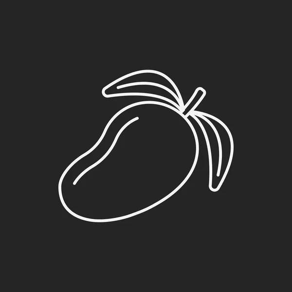 Vruchten mango lijn pictogram — Stockvector