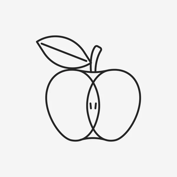 Φρούτα μήλο εικονίδιο — Διανυσματικό Αρχείο