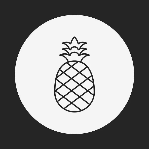 Frukter ananas ikon — Stock vektor