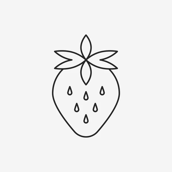 Frukter strawberry line ikonen — Stock vektor