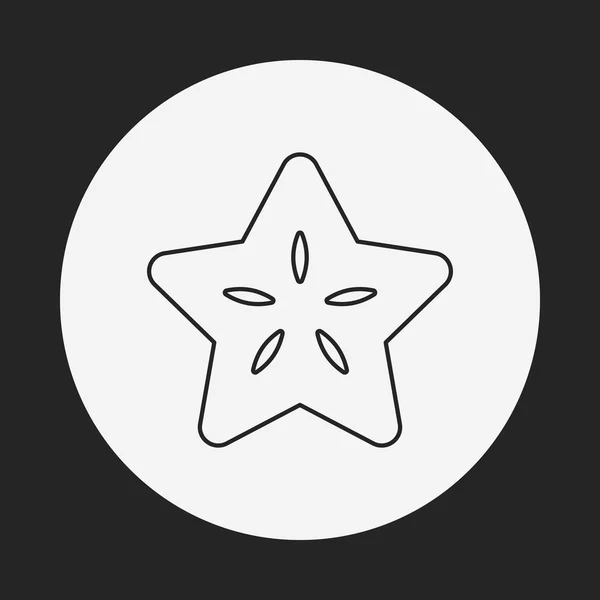 Star meyve satırı simgesi — Stok Vektör
