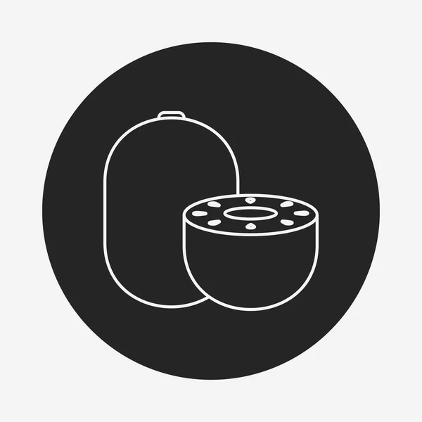 Fruits kiwi line icon — Stock Vector