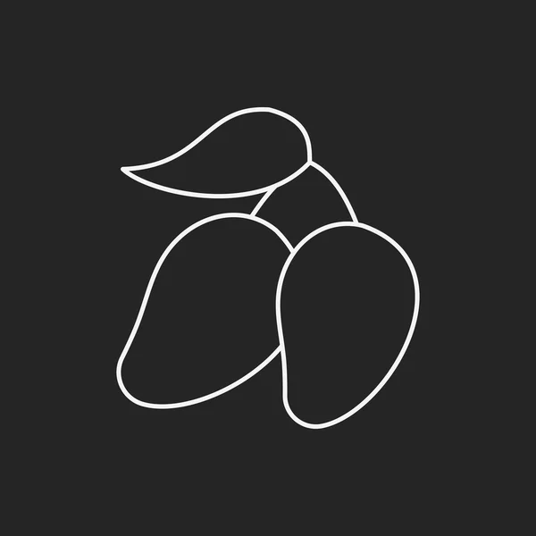 Frukter mango ikon — Stock vektor