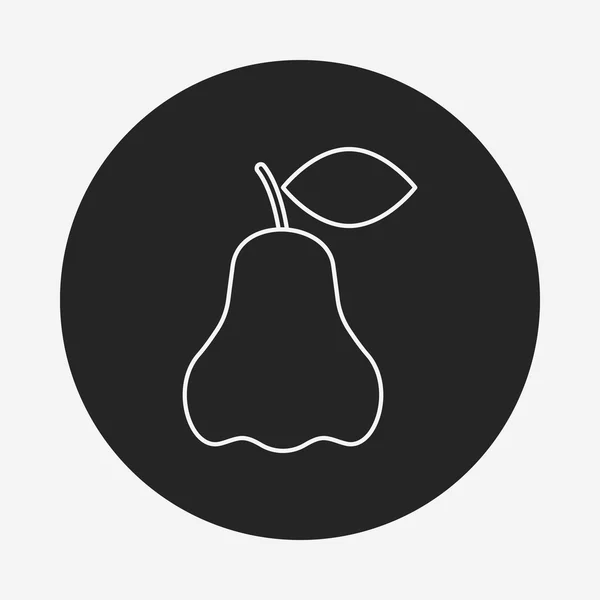 Frukterna päron ikon — Stock vektor