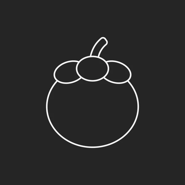 Frukt Mangostan ikon — Stock vektor