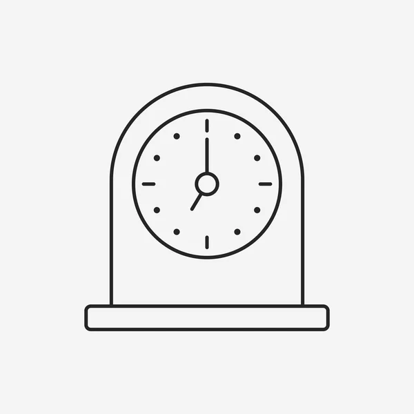 Lijn klokpictogram — Stockvector