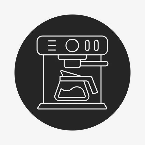 Máquina de café ícone de linha — Vetor de Stock