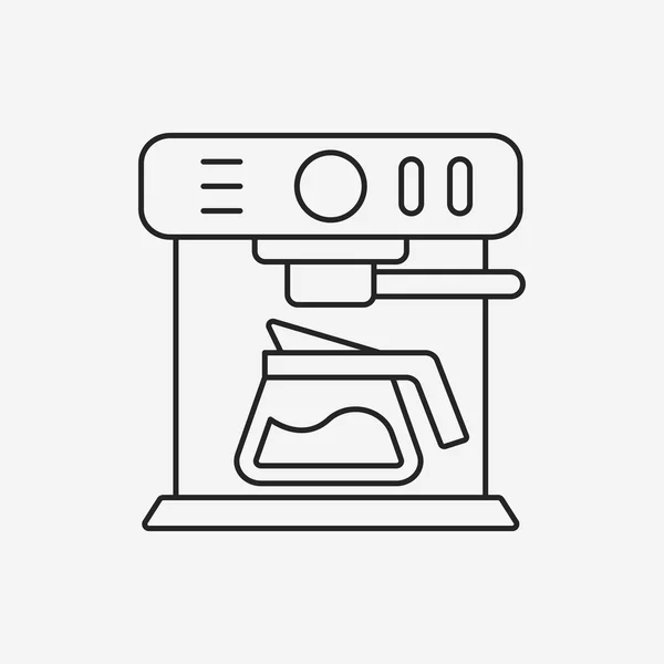 Machine à café ligne icône — Image vectorielle