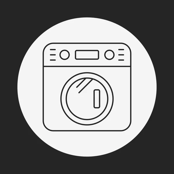 Washing machine line icon — Stock Vector