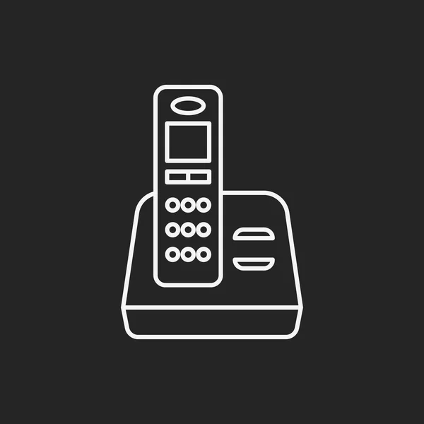 Icono de línea telefónica — Vector de stock