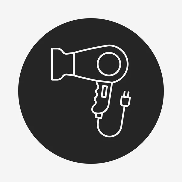 Hair dryer line icon — Stock Vector