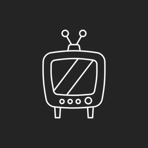テレビ線のアイコン — ストックベクタ