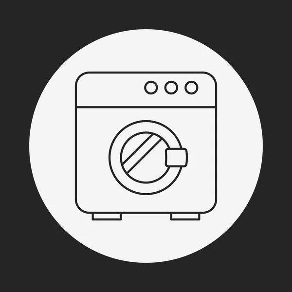 Εικονίδιο γραμμής πλυντηρίου — Διανυσματικό Αρχείο