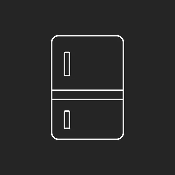 Icono de línea de refrigerador — Vector de stock