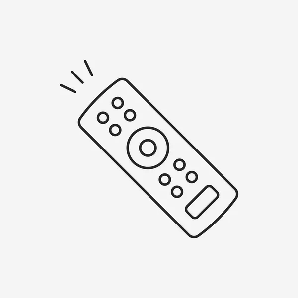 テレビ コントロール ライン アイコン — ストックベクタ
