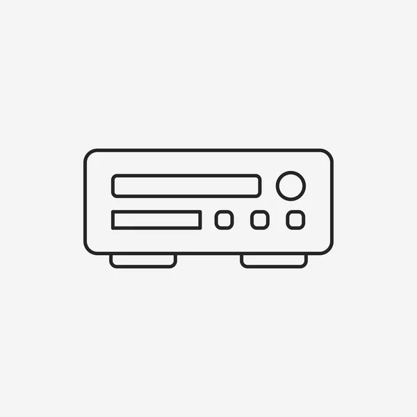 DVD player line icon — Stock Vector