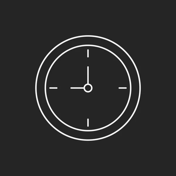 Значок годинника лінія — стоковий вектор