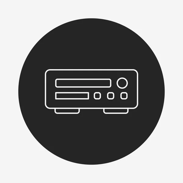 Dvd player line-Symbol — Stockvektor