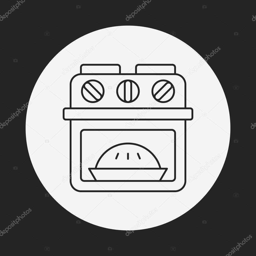 oven line icon