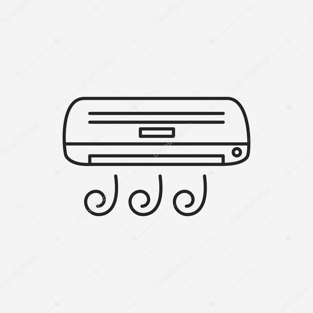 air conditioner line icon